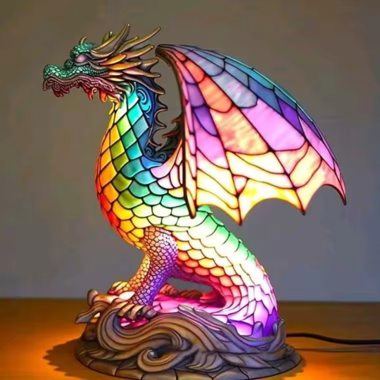 LeuchtDrache – Handgefertigte LED Drachenlampe