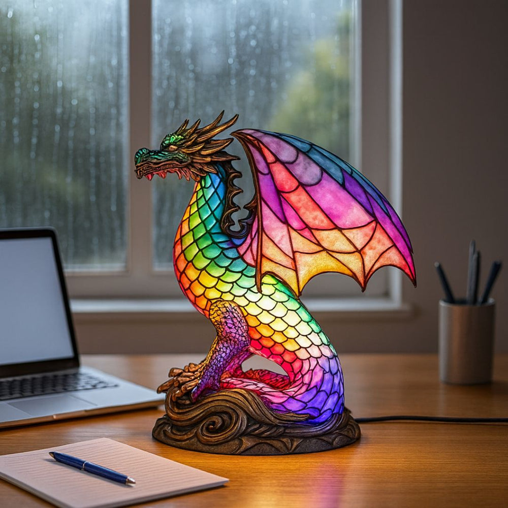 LeuchtDrache – Handgefertigte LED Drachenlampe