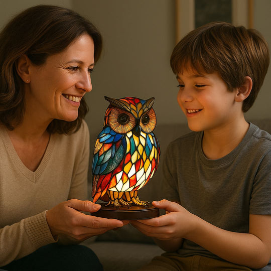 LeuchtEule – Handgefertigte LED Eulenlampe von Lampen-Atelier