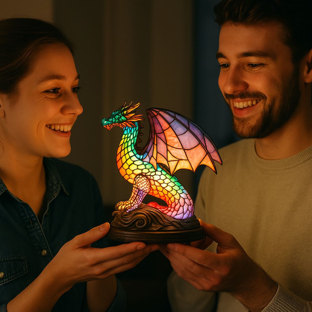 LeuchtDrache – Handgefertigte LED Drachenlampe