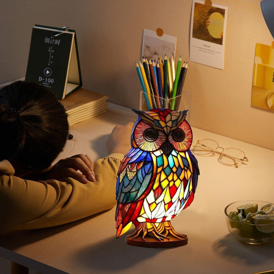 LeuchtEule – Handgefertigte LED Eulenlampe von Lampen-Atelier