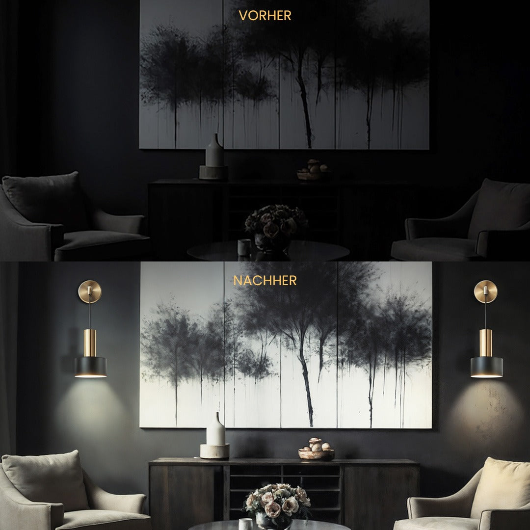 GLOWDROP DRAHTLOSE WANDLEUCHTEN (2ER-SET + 2 GLÜHBIRNEN GRATIS)