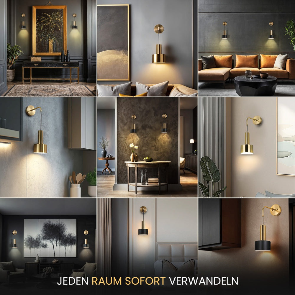 GLOWDROP DRAHTLOSE WANDLEUCHTEN (2ER-SET + 2 GLÜHBIRNEN GRATIS)