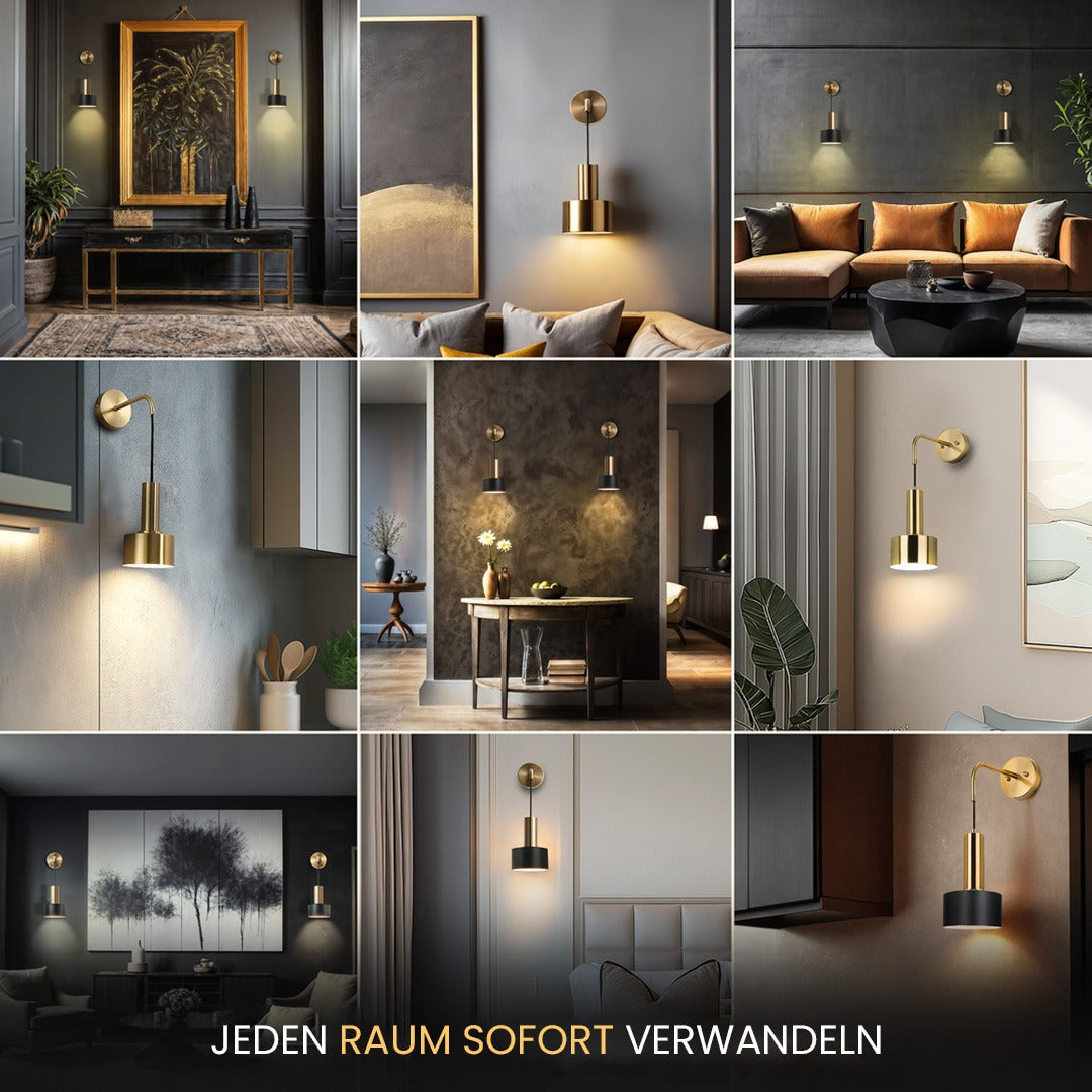 GLOWDROP DRAHTLOSE WANDLEUCHTEN (2ER-SET + 2 GLÜHBIRNEN GRATIS)