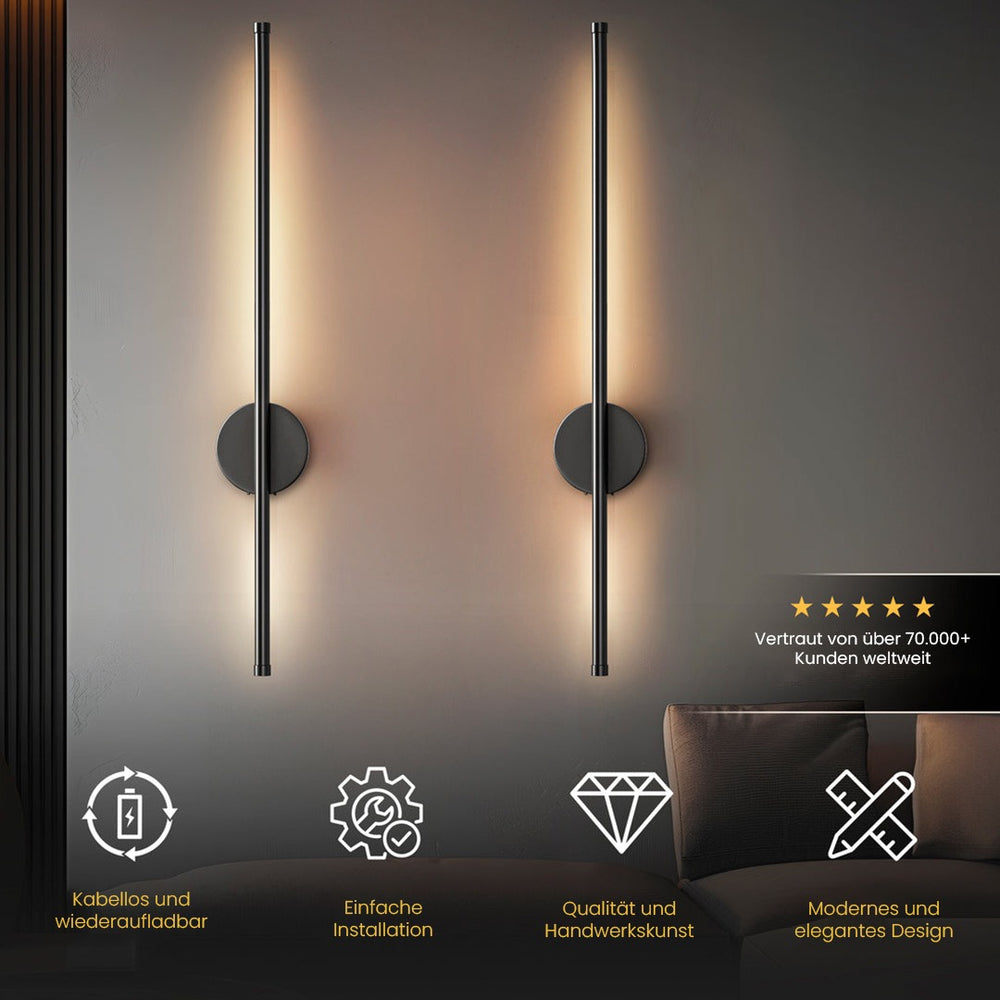 MODERNE WANDLEUCHTEN OHNE KABEL (2ER-SET)