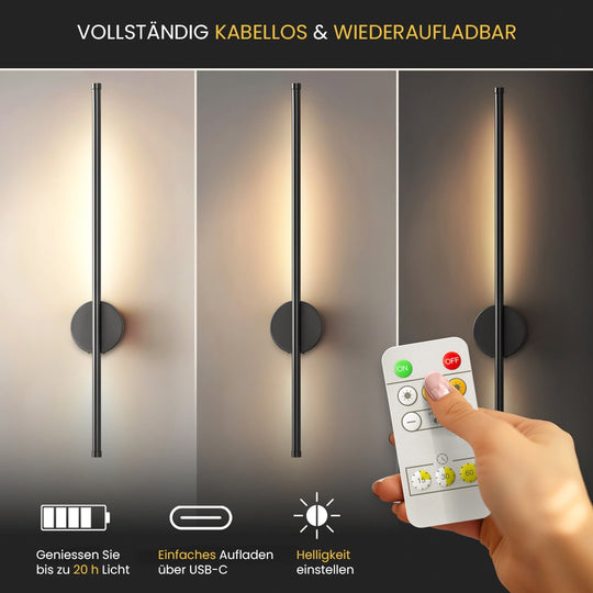 MODERNE WANDLEUCHTEN OHNE KABEL (2ER-SET)