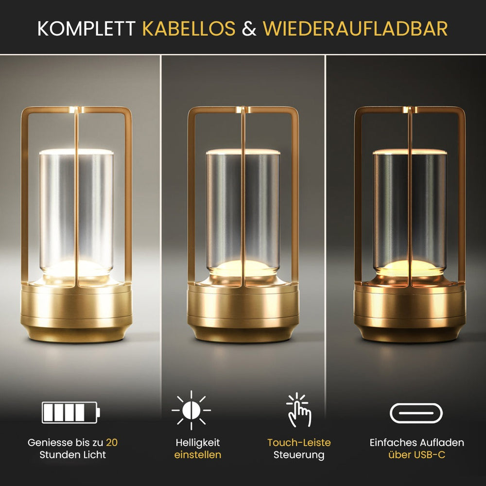 KRISTALL-TISCHLAMPE