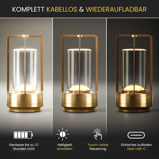 KRISTALL-TISCHLAMPE