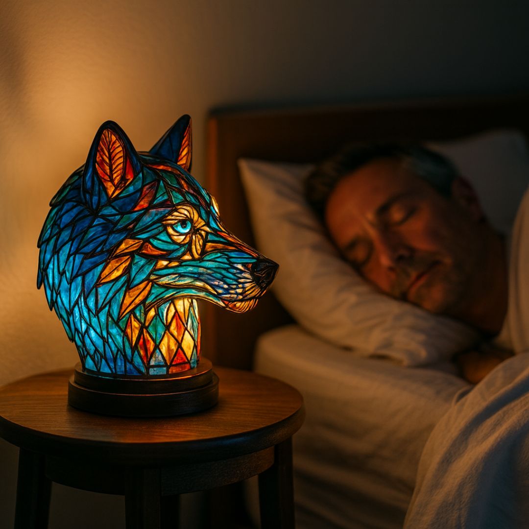 LeuchtWolf – LED Wolfslampe von Lampen-Atelier