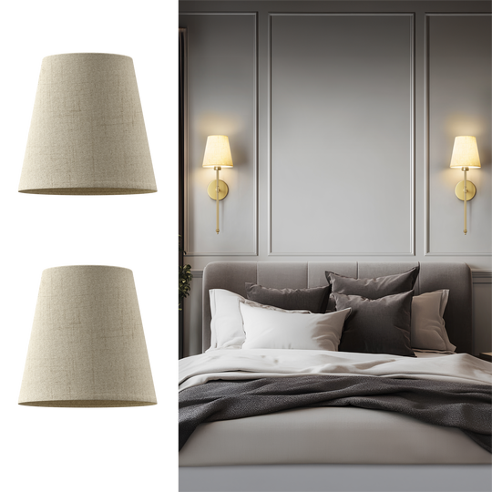 Sandfarben Lampenschirm(2er-Set)